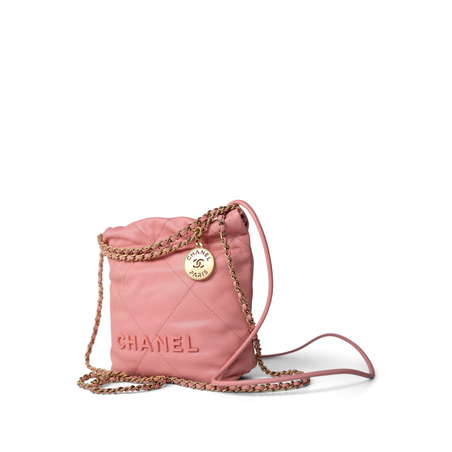 CHANEL 22 Mini Handbag in Caviar Pink Leather - LuxryEdition