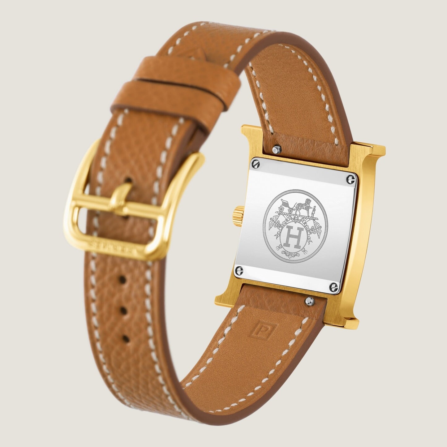 Hermes Heure H watch, Gold Hermes Leather Medium, 30 mm - LuxryEdition