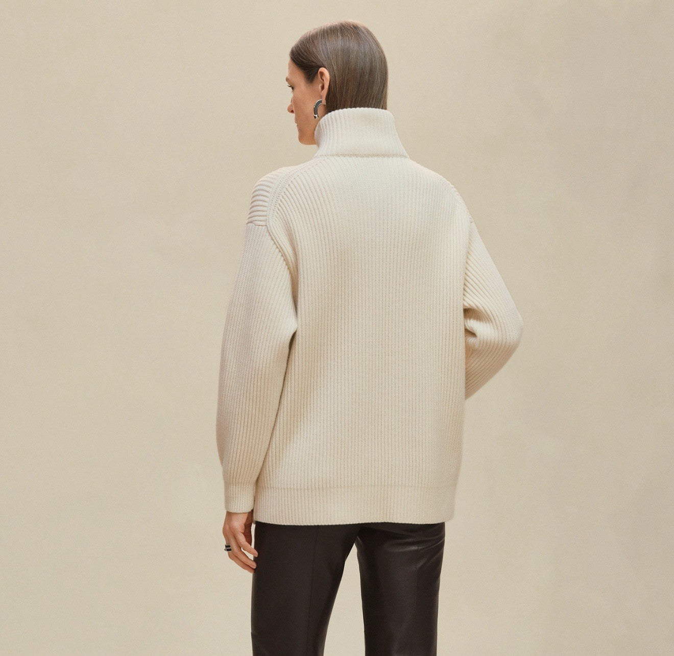HERMES Wool Knit Cardigan With H Leather Pull Tabs sz 34 BNIB - LuxryEdition