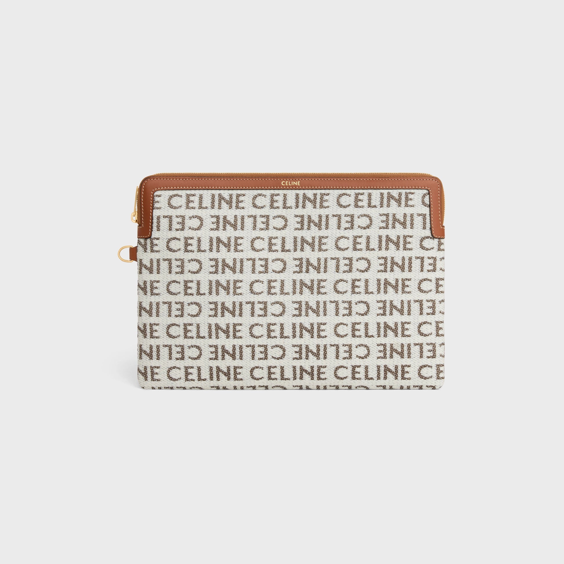 Celine Pouch w Srap Signature in Textile w Celine All-Over - LuxryEdition