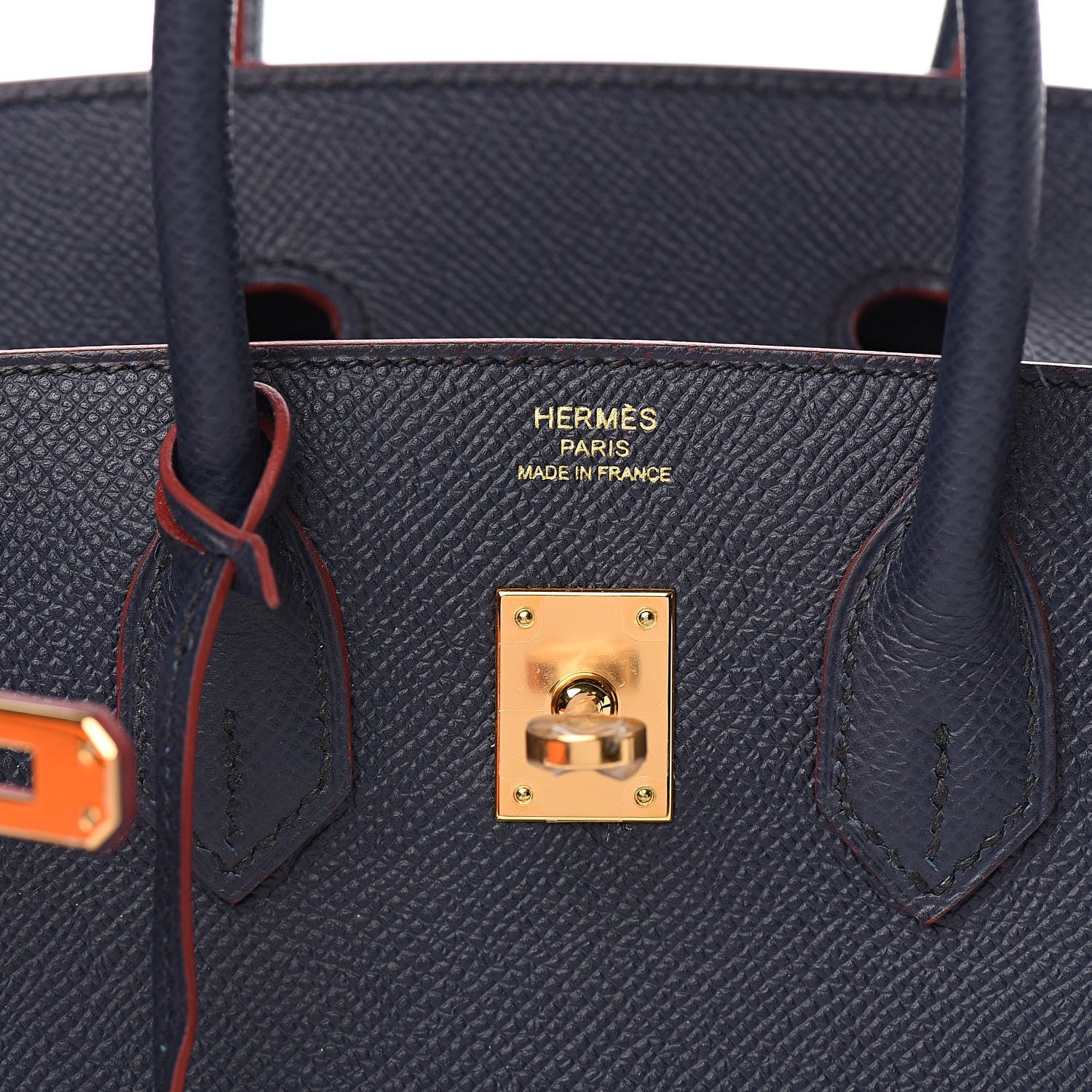 Hermes Birkin 25 Epsom Contour Bleu Indigo Rouge H, 2016 - LuxryEdition