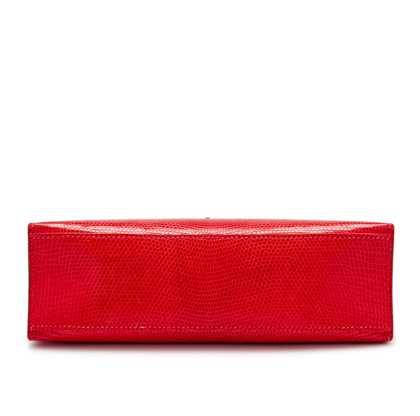 Hermès Rouge Vif Lizard Kelly Pochette Ruthenium Hardware, 2005 - LuxryEdition