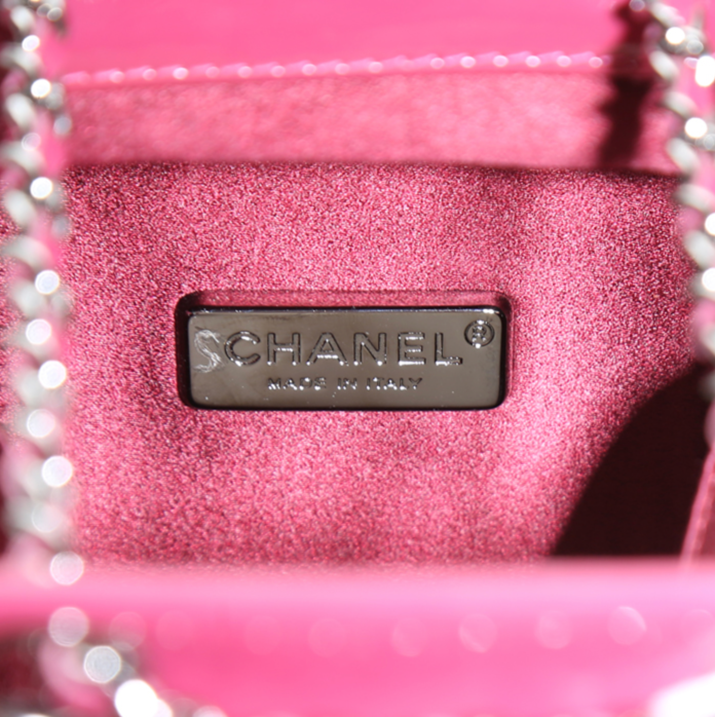 Chanel 2015 Raspberry Patent Leather Milk Carton Bag - LuxryEdition