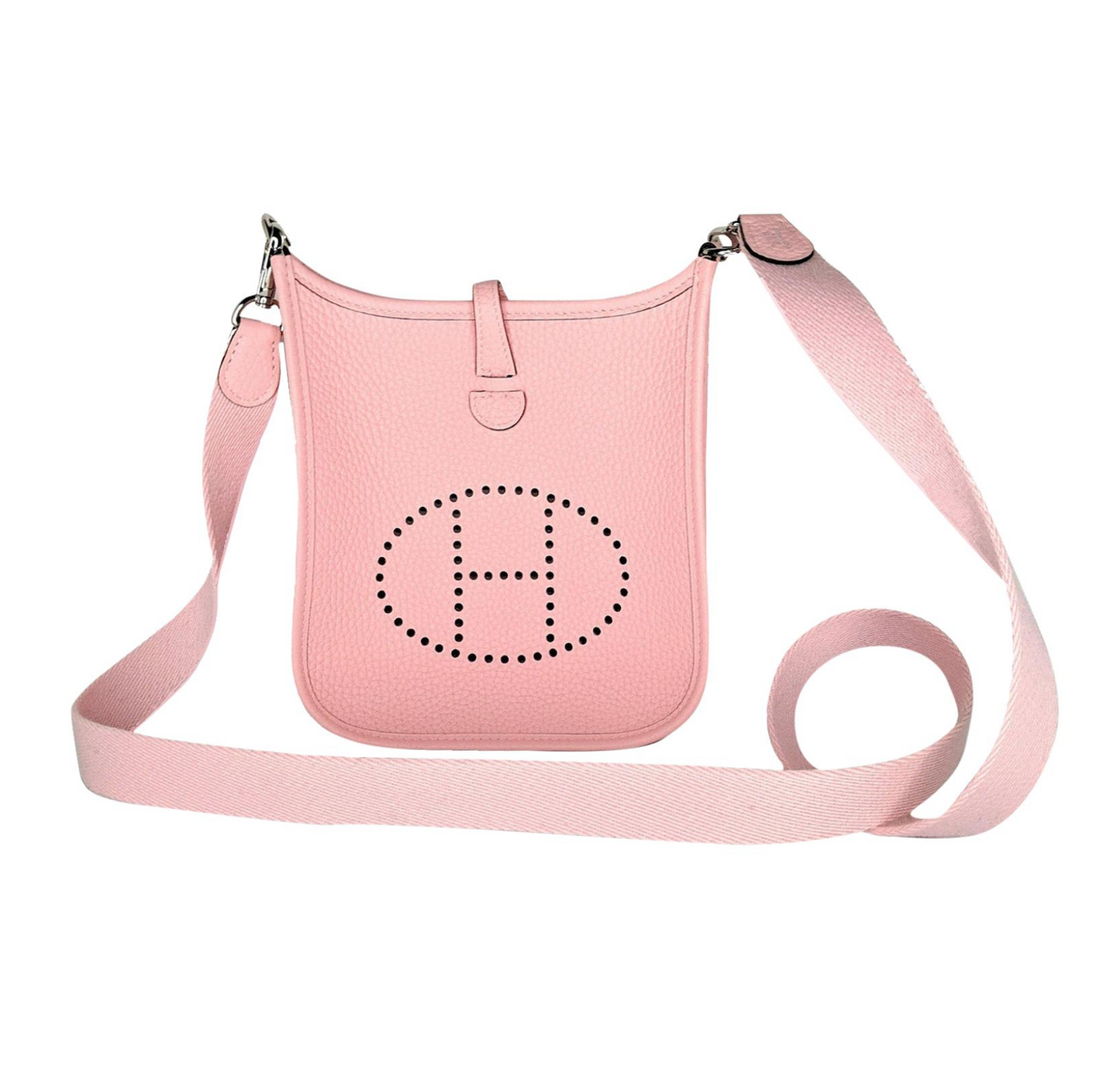 HERMES Evelyne Bag Mini TPM 16 Rose Sakura Hardware - LuxryEdition