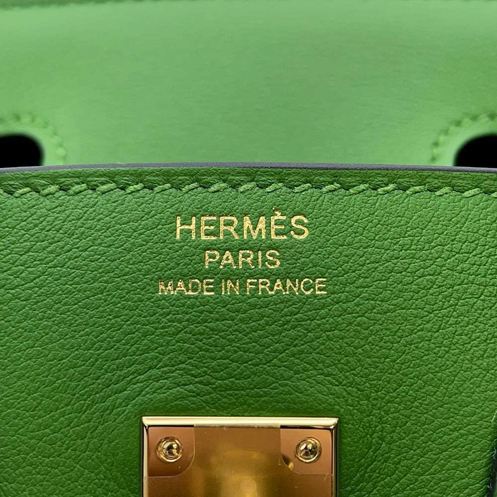 Hermes Birkin 25 Swift Leather Vert Yucca Stamp B 2023 - LuxryEdition