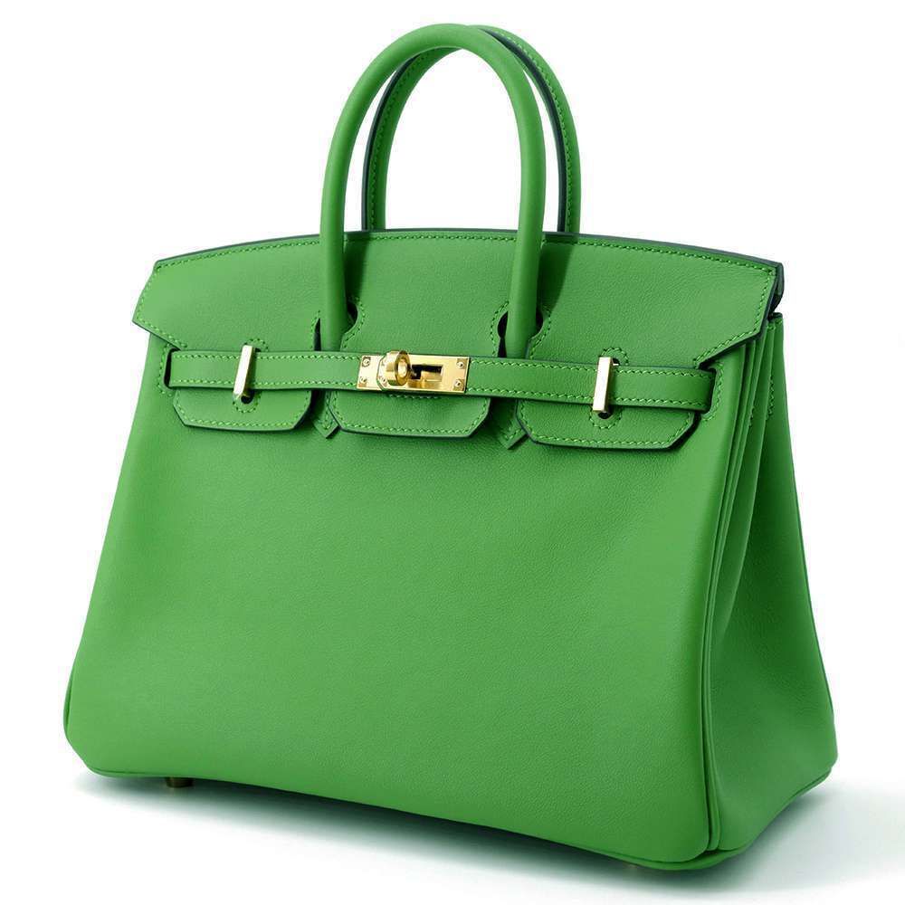 Hermes Birkin 25 Swift Leather Vert Yucca Stamp B 2023 - LuxryEdition