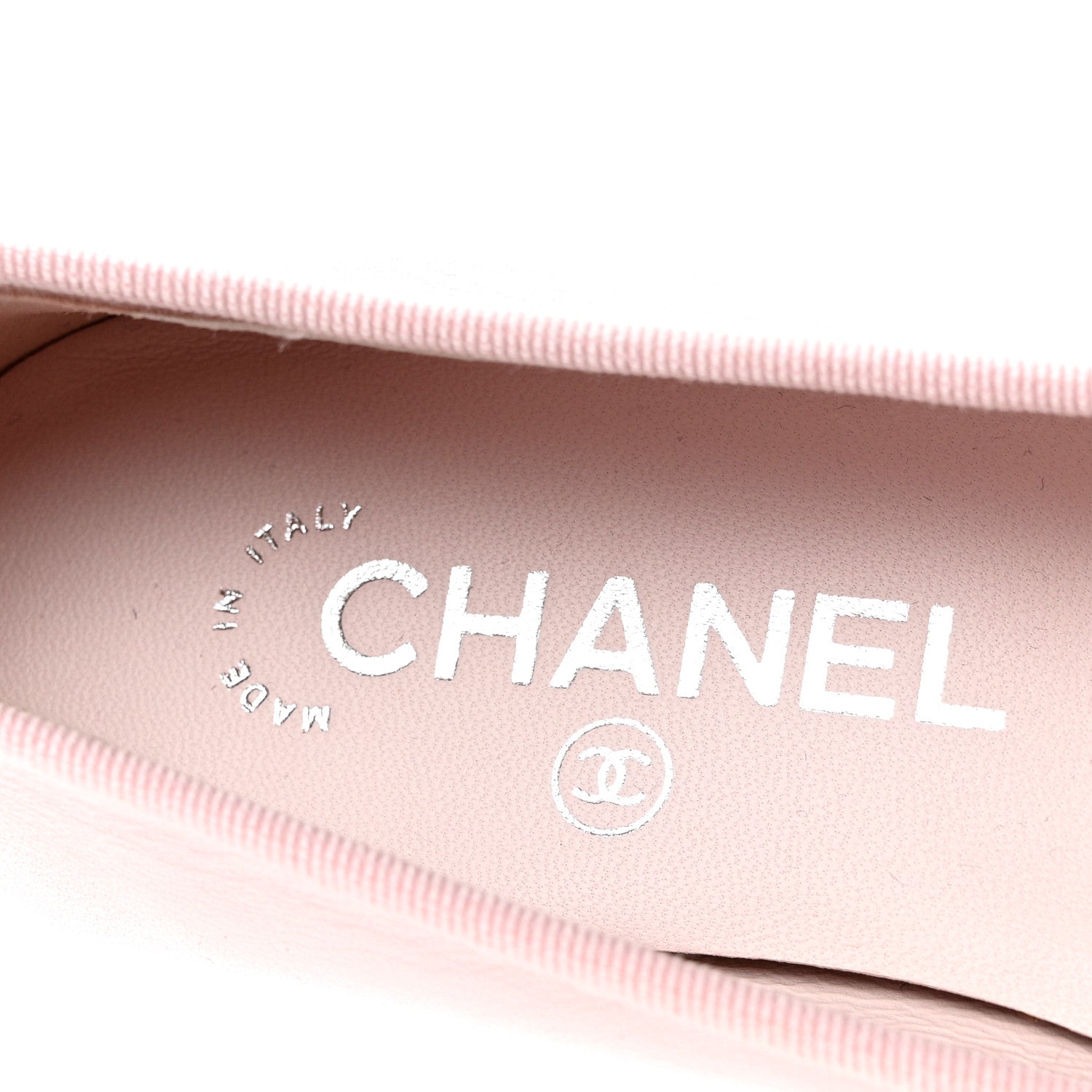 CHANEL Lambskin CC Cap Toe Ballerina Flats 39.5 Light Pink - LuxryEdition