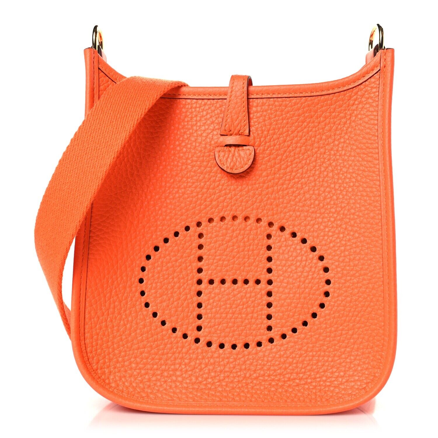 HERMES Evelyne Bag Mini TPM 16 Orange Palladium Hardware - LuxryEdition